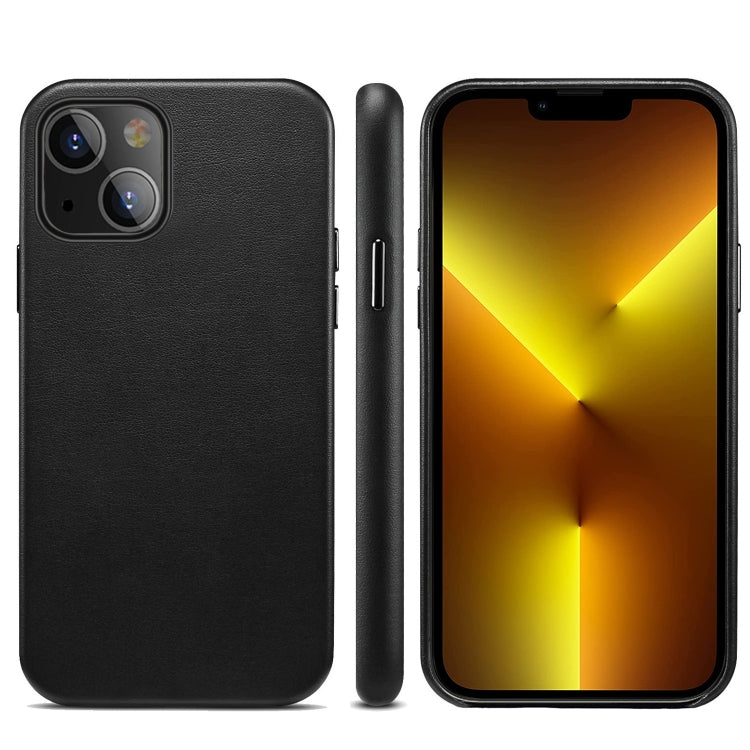 For iPhone 13 Lamb Grain PU Back Cover Phone Case