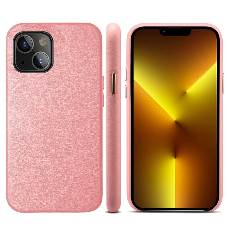 For iPhone 13 Lamb Grain PU Back Cover Phone Case