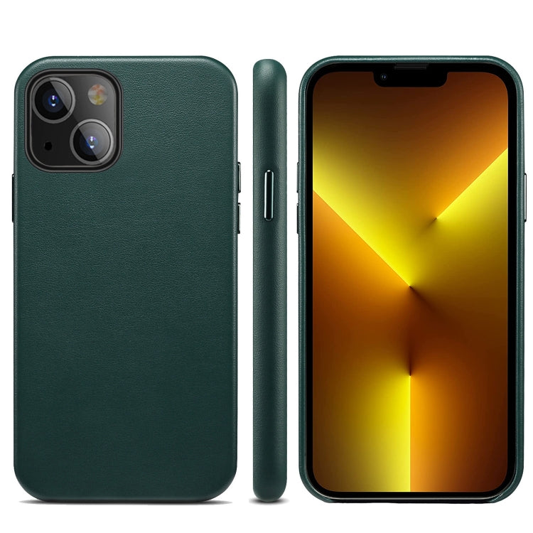 For iPhone 13 Lamb Grain PU Back Cover Phone Case