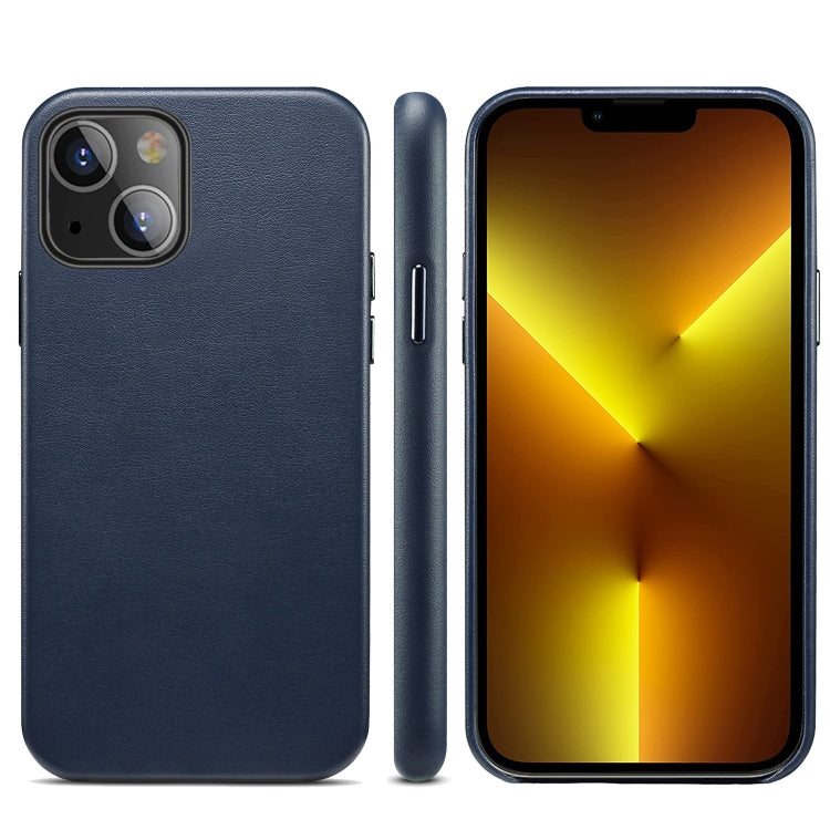 For iPhone 13 Lamb Grain PU Back Cover Phone Case
