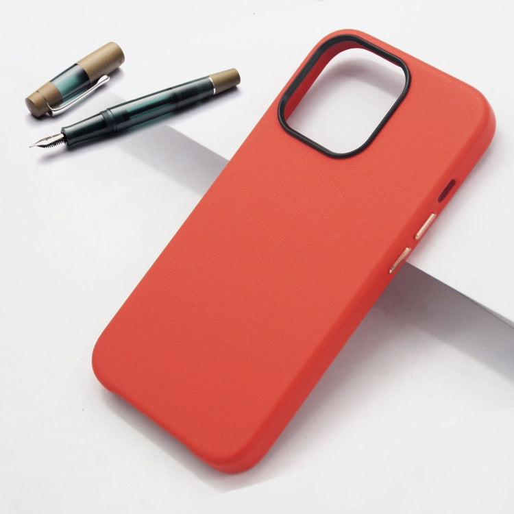 For iPhone 13 Lamb Grain PU Back Cover Phone Case