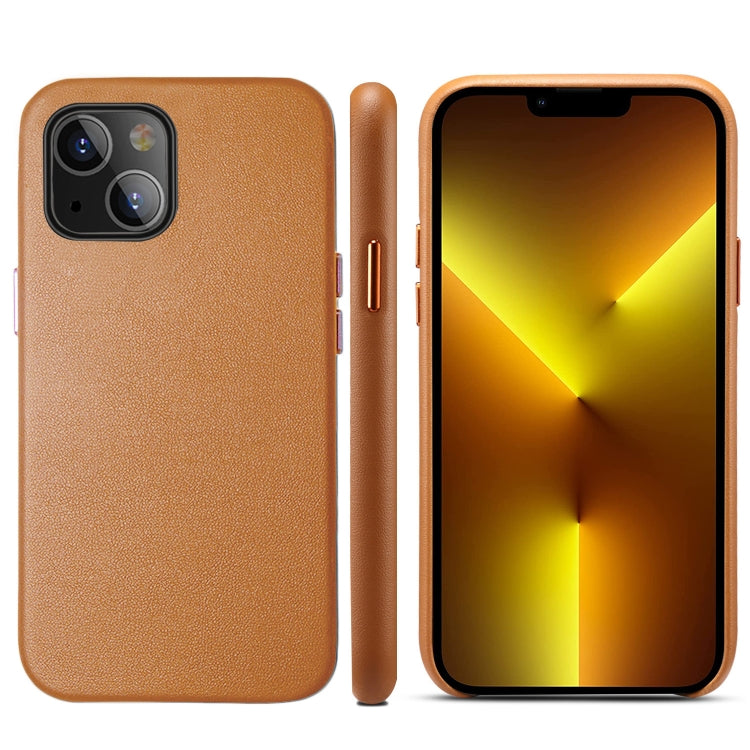 For iPhone 13 Lamb Grain PU Back Cover Phone Case