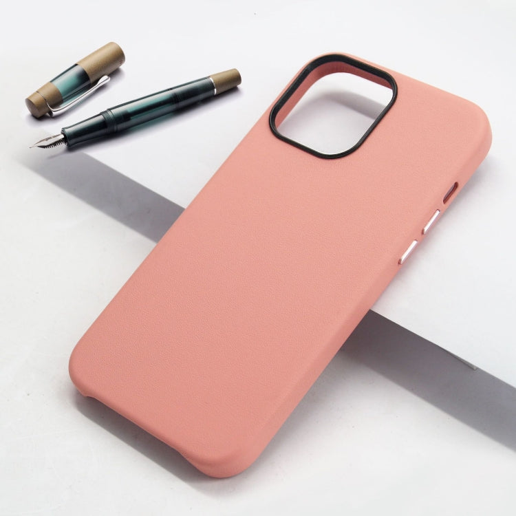For iPhone 13 Pro Max Lamb Grain PU Back Cover Phone Case