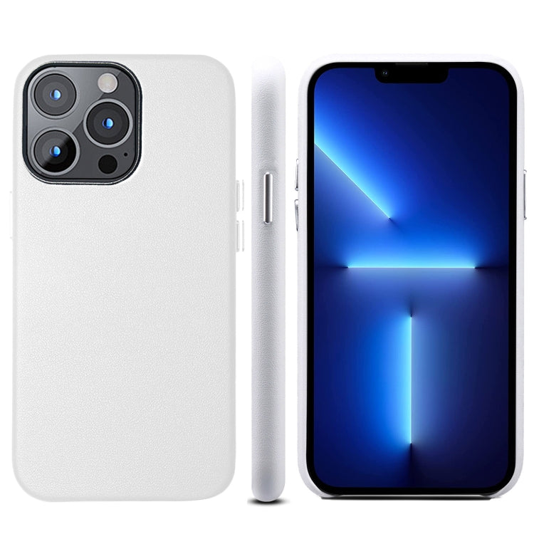 For iPhone 13 Pro Max Lamb Grain PU Back Cover Phone Case
