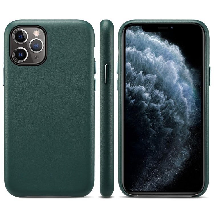 For iPhone 11 Pro Max Lamb Grain PU Back Cover Phone Case