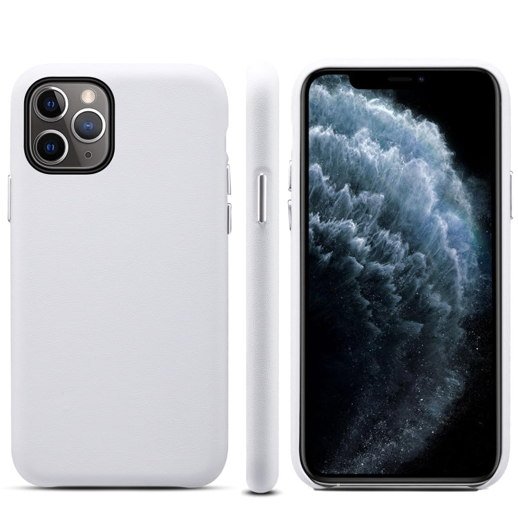 For iPhone 11 Pro Max Lamb Grain PU Back Cover Phone Case