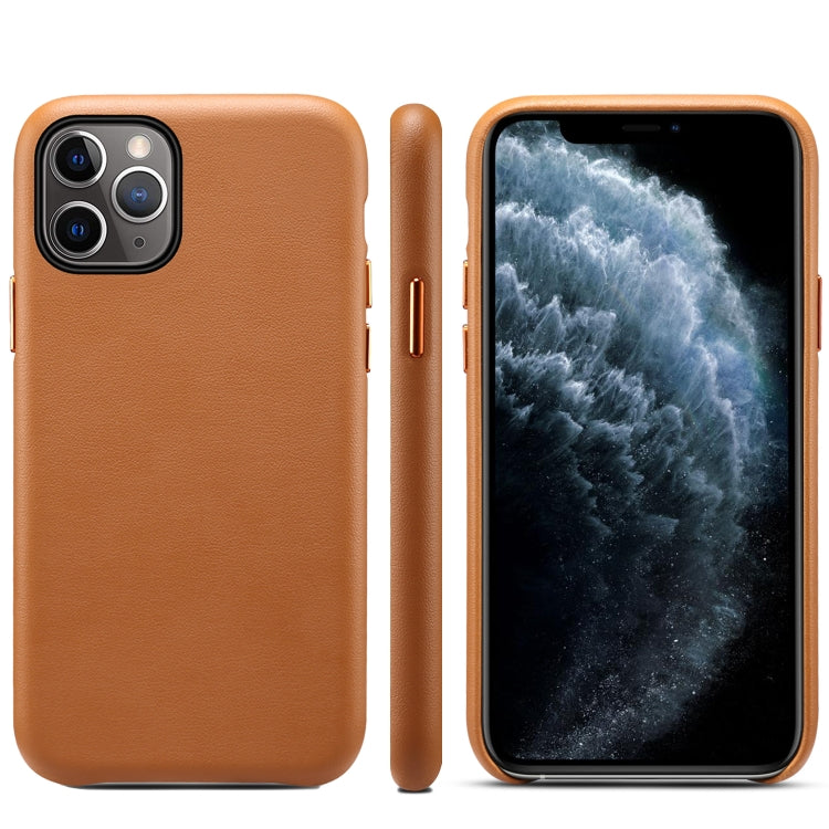 For iPhone 11 Pro Max Lamb Grain PU Back Cover Phone Case