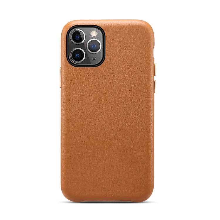 For iPhone 11 Pro Max Lamb Grain PU Back Cover Phone Case
