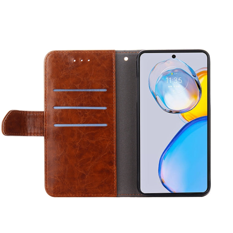 For Realme C33 4G Geometric Stitching Horizontal Flip Leather Phone Case