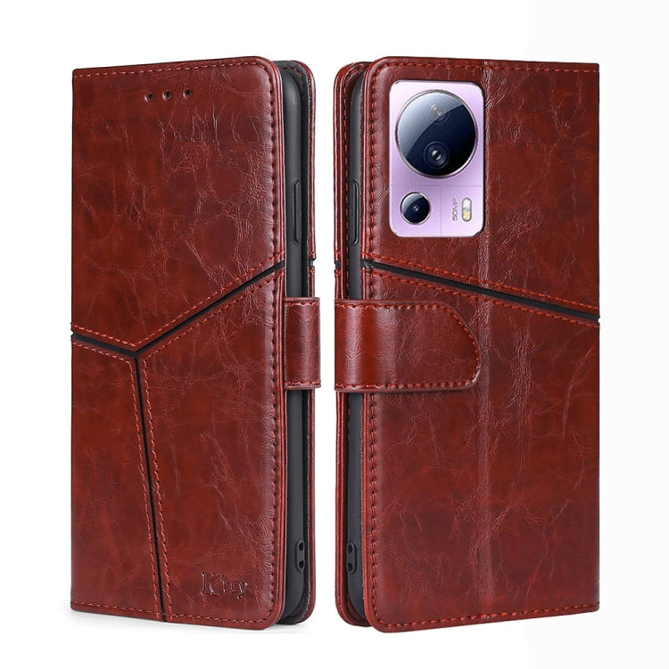 For Xiaomi Civi 2 5G Geometric Stitching Horizontal Flip Leather Phone Case