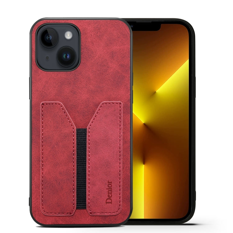 For iPhone 14 Plus Denior DV Elastic Card PU Back Cover Phone Case