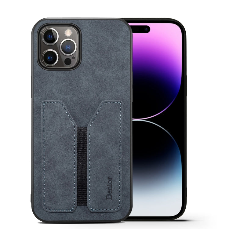 For iPhone 14 Pro Denior DV Elastic Card PU Back Cover Phone Case