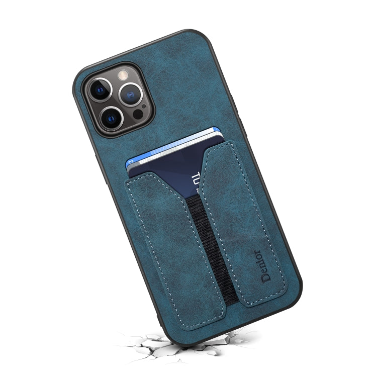 For iPhone 14 Pro Max Denior DV Elastic Card PU Back Cover Phone Case