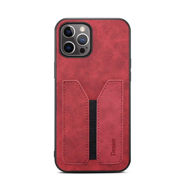 For iPhone 14 Pro Max Denior DV Elastic Card PU Back Cover Phone Case