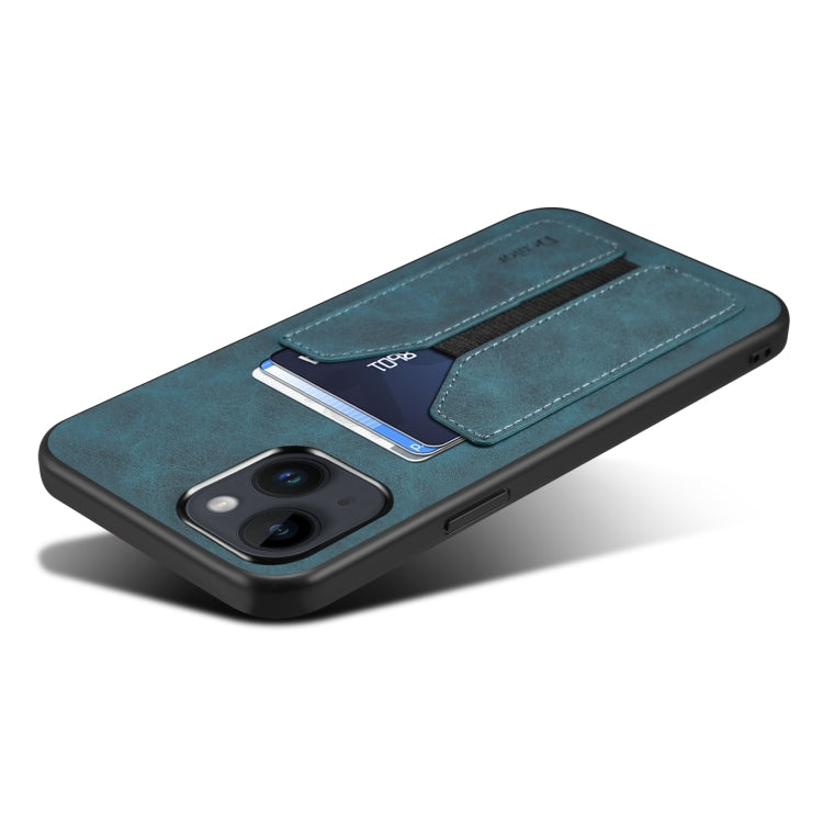 For iPhone 13 Denior DV Elastic Card PU Back Cover Phone Case