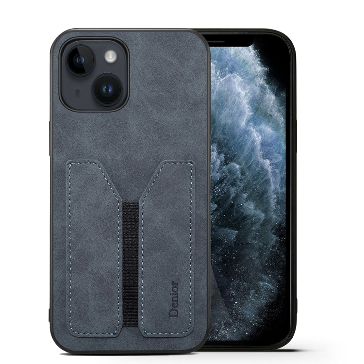 For iPhone 13 Denior DV Elastic Card PU Back Cover Phone Case