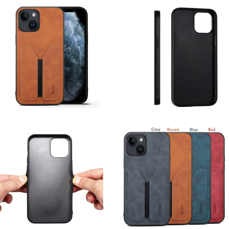 For iPhone 13 Denior DV Elastic Card PU Back Cover Phone Case