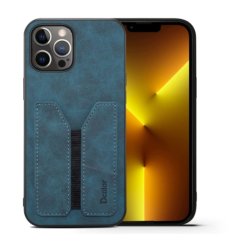 For iPhone 13 Pro Denior DV Elastic Card PU Back Cover Phone Case