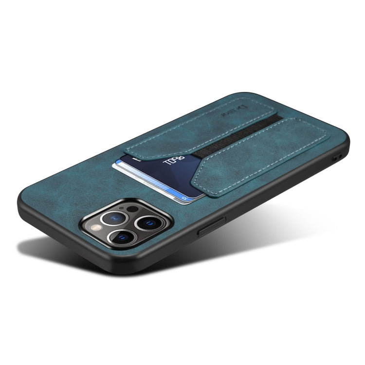 For iPhone 13 Pro Denior DV Elastic Card PU Back Cover Phone Case