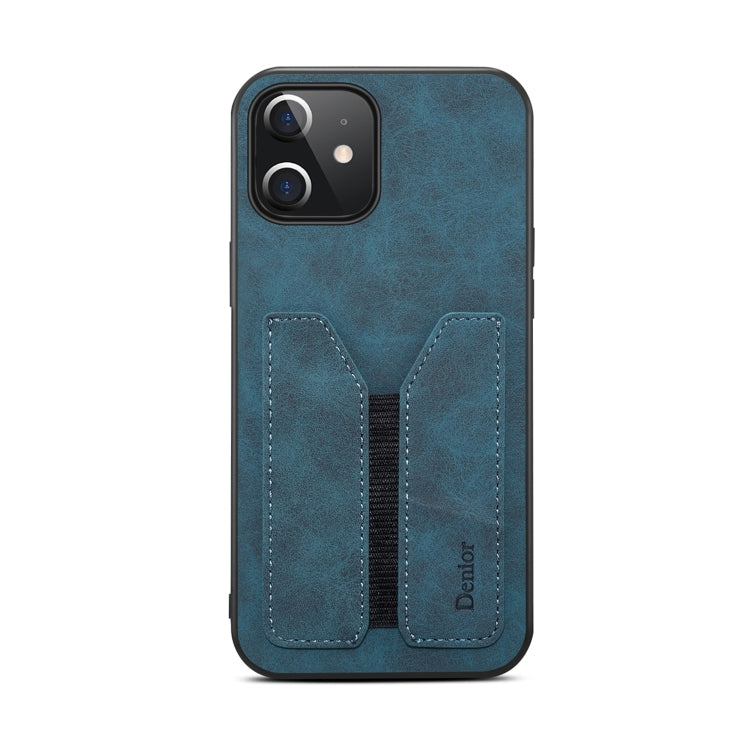 For iPhone 12 mini Denior DV Elastic Card PU Back Cover Phone Case
