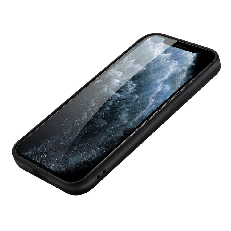 For iPhone 12 mini Denior DV Elastic Card PU Back Cover Phone Case