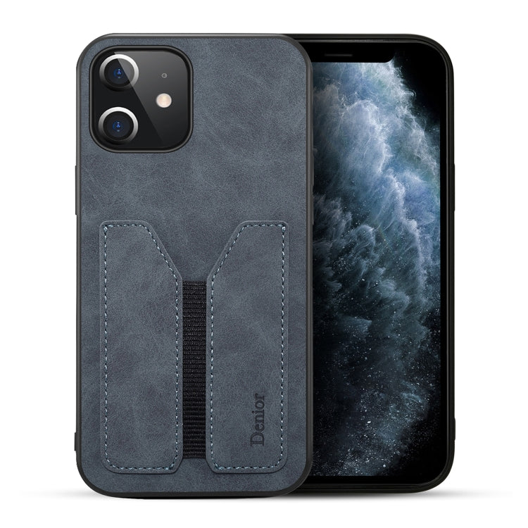 For iPhone 12 mini Denior DV Elastic Card PU Back Cover Phone Case