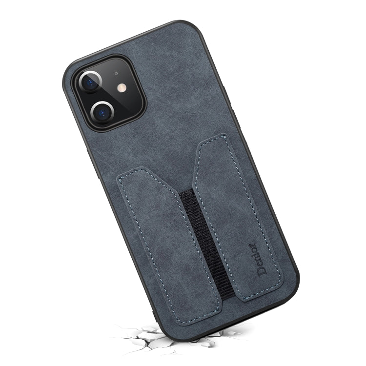 For iPhone 12 mini Denior DV Elastic Card PU Back Cover Phone Case