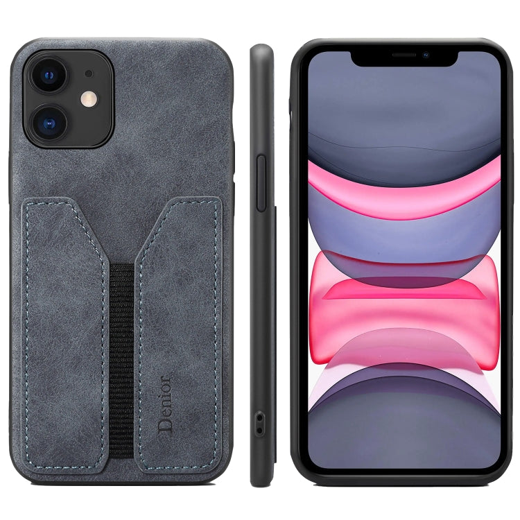 For iPhone 11 Denior DV Elastic Card PU Back Cover Phone Case