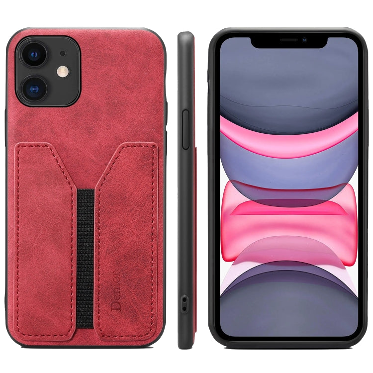 For iPhone 11 Denior DV Elastic Card PU Back Cover Phone Case