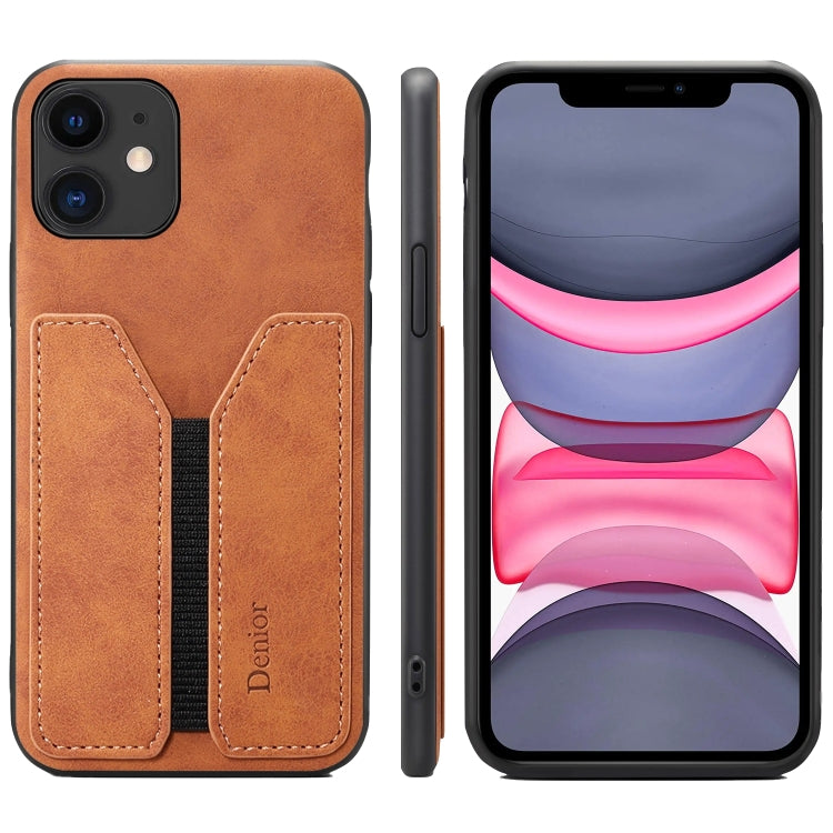 For iPhone 11 Denior DV Elastic Card PU Back Cover Phone Case