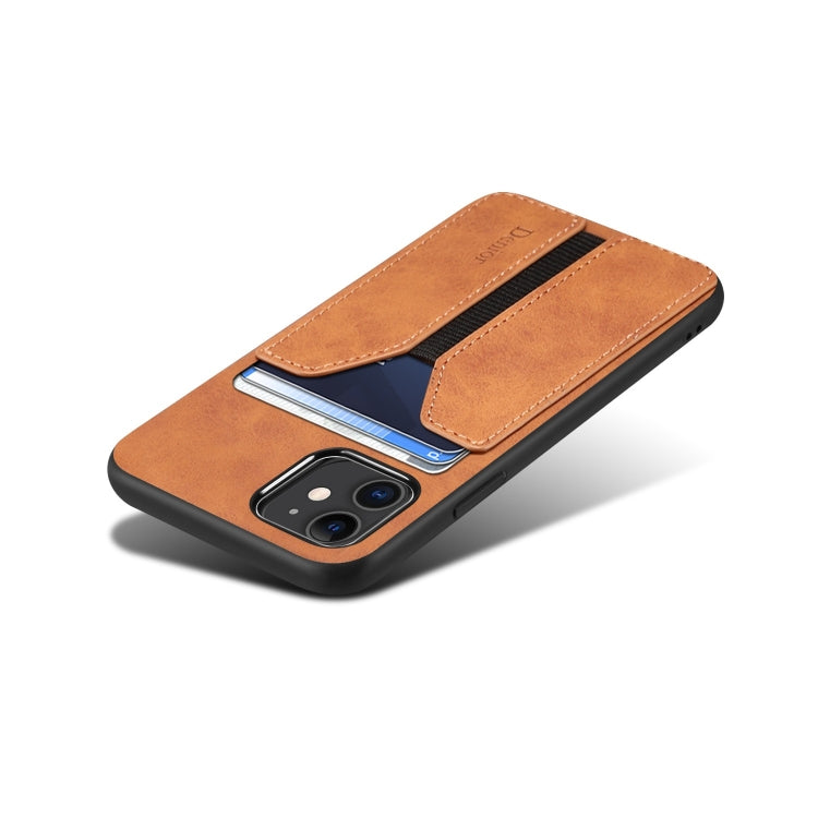 For iPhone 11 Denior DV Elastic Card PU Back Cover Phone Case