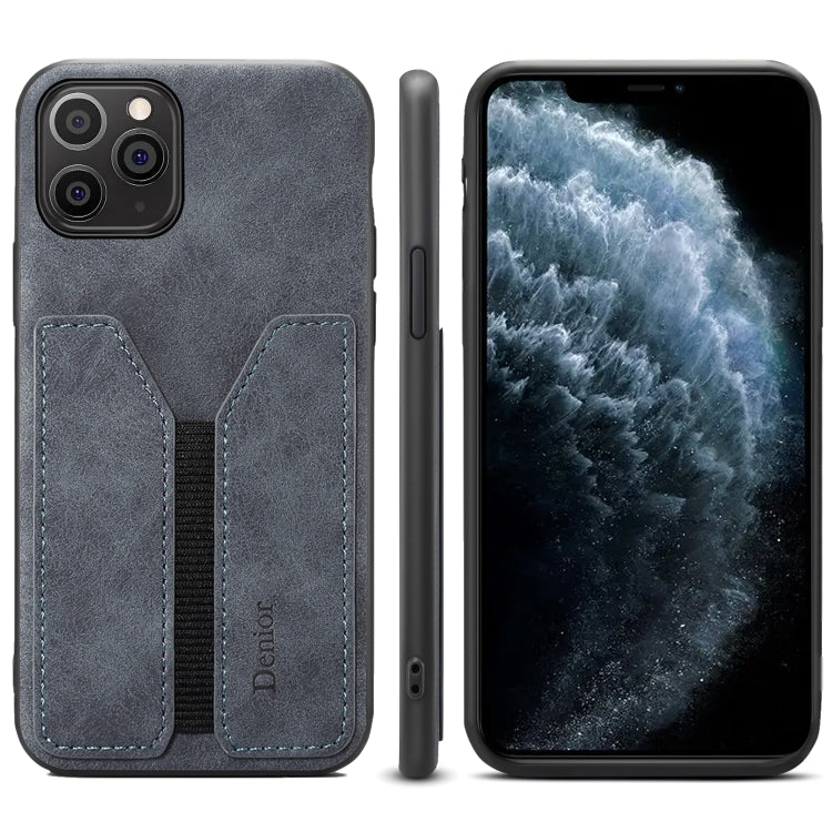 For iPhone 11 Pro Denior DV Elastic Card PU Back Cover Phone Case