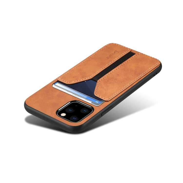 For iPhone 11 Pro Denior DV Elastic Card PU Back Cover Phone Case