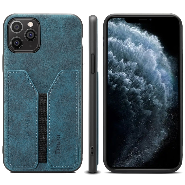 For iPhone 11 Pro Max Denior DV Elastic Card PU Back Cover Phone Case