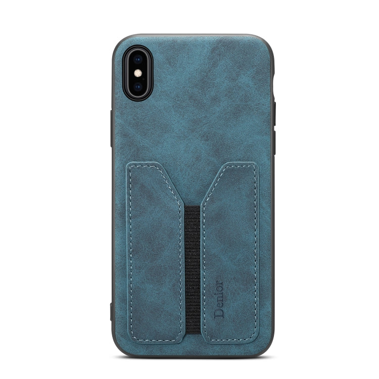 For iPhone XR Denior DV Elastic Card PU Back Cover Phone Case