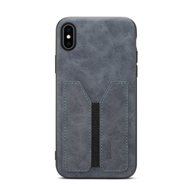 For iPhone XR Denior DV Elastic Card PU Back Cover Phone Case