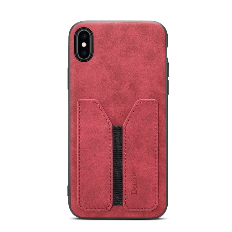 For iPhone XR Denior DV Elastic Card PU Back Cover Phone Case