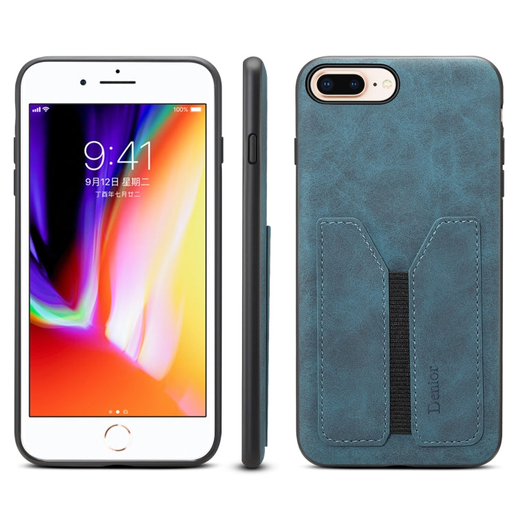 For iPhone 7 Plus / 8 Plus Denior DV Elastic Card PU Back Cover Phone Case