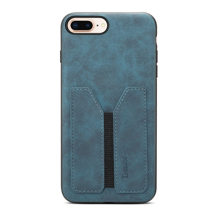 For iPhone 7 Plus / 8 Plus Denior DV Elastic Card PU Back Cover Phone Case