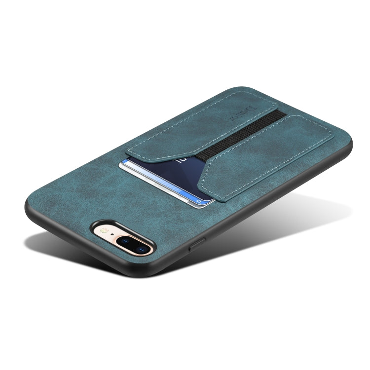 For iPhone 7 Plus / 8 Plus Denior DV Elastic Card PU Back Cover Phone Case