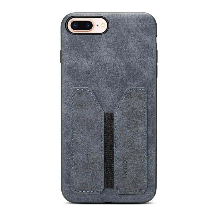 For iPhone 7 Plus / 8 Plus Denior DV Elastic Card PU Back Cover Phone Case