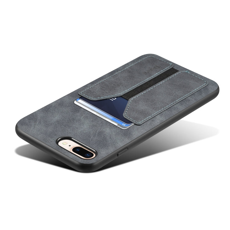 For iPhone 7 Plus / 8 Plus Denior DV Elastic Card PU Back Cover Phone Case