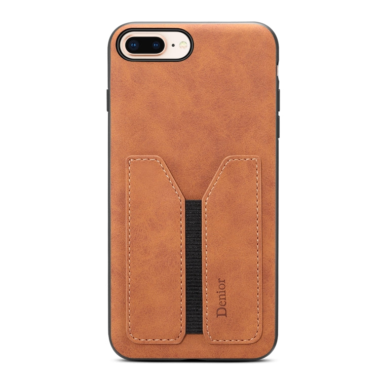 For iPhone 7 Plus / 8 Plus Denior DV Elastic Card PU Back Cover Phone Case