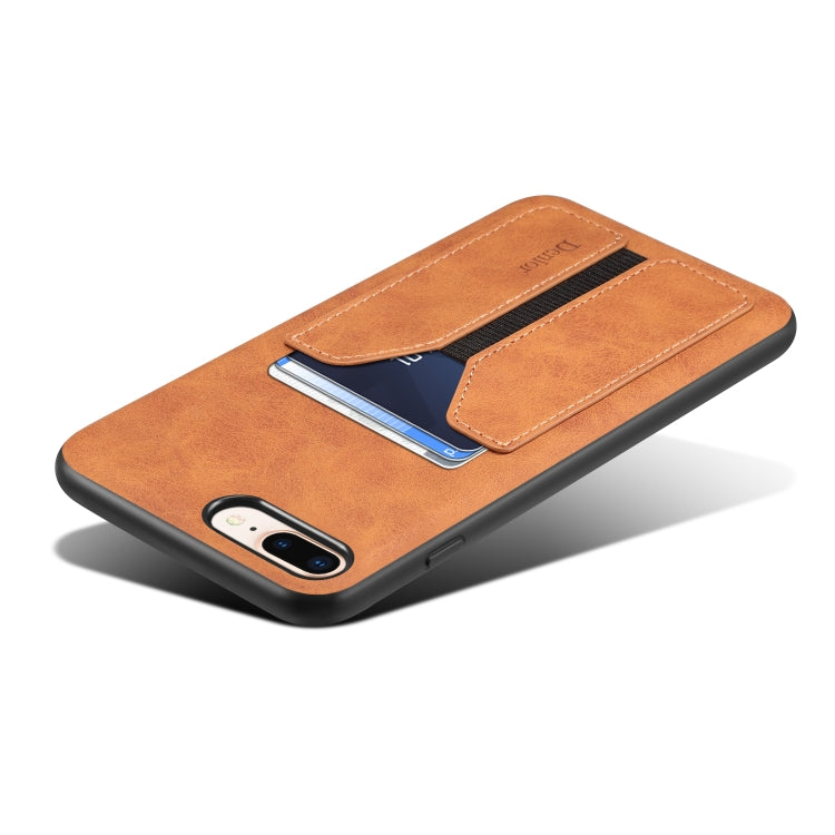 For iPhone 7 Plus / 8 Plus Denior DV Elastic Card PU Back Cover Phone Case