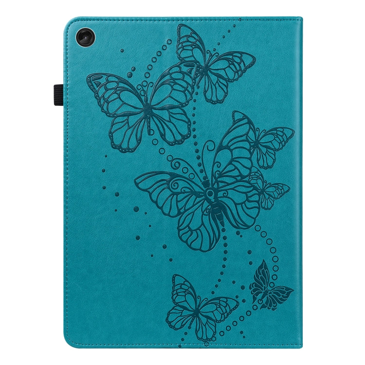For Lenovo Tab M10 3rd Gen Embossed Butterfly Pattern Leather Tablet Case