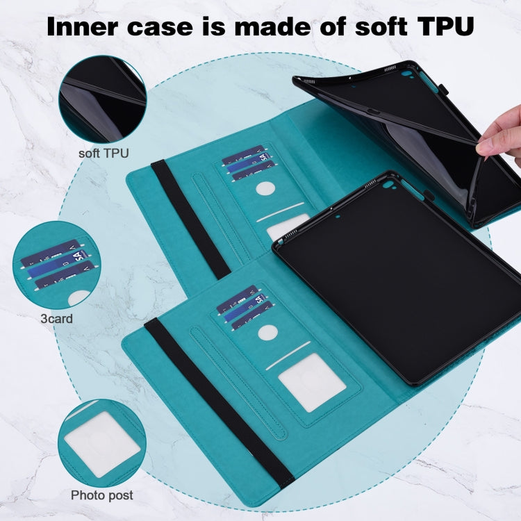 For Lenovo Tab M10 3rd Gen Embossed Butterfly Pattern Leather Tablet Case