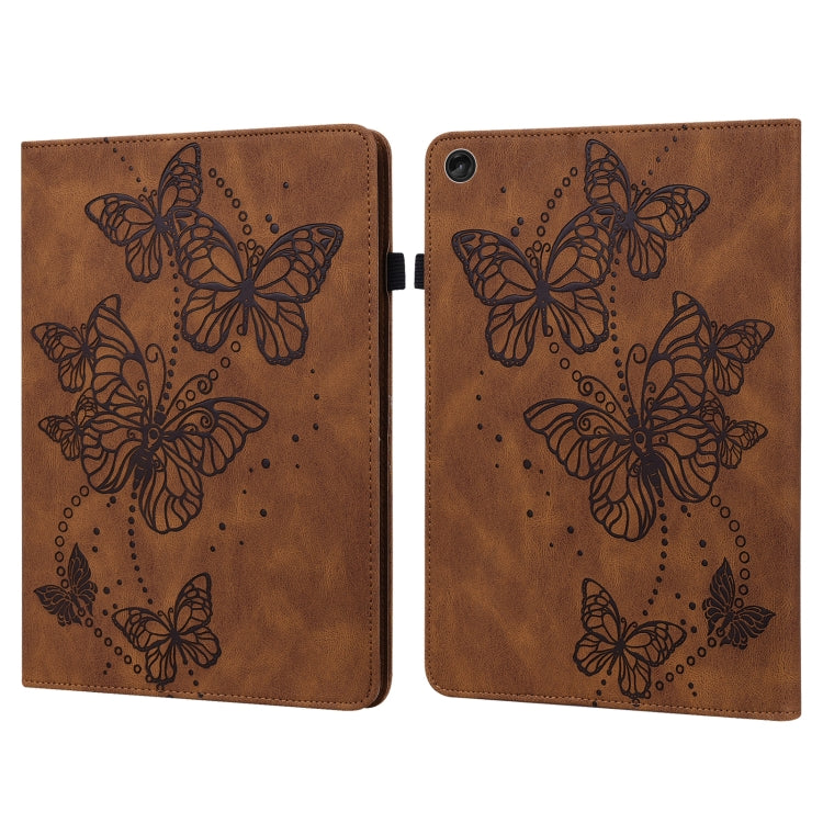 For Lenovo Tab M10 3rd Gen Embossed Butterfly Pattern Leather Tablet Case