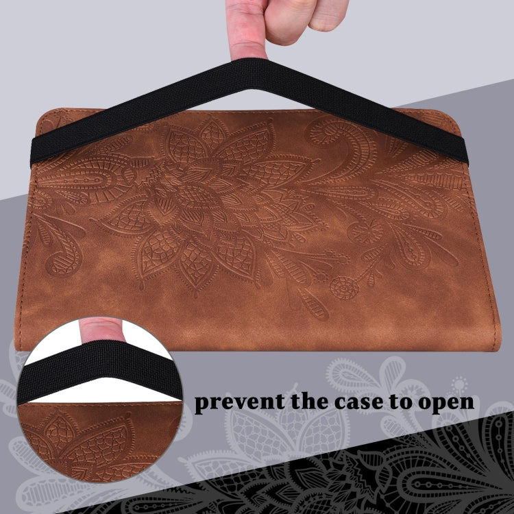 For OPPO Pad Air 2022 Lace Flower Embossing Pattern Leather Tablet Case