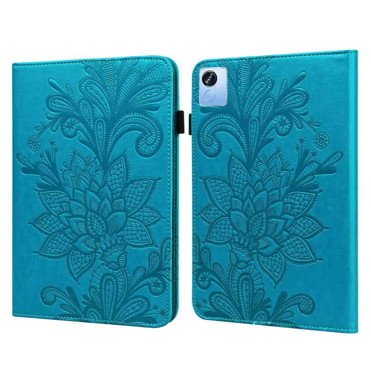 For Realme Pad X Lace Flower Embossing Pattern Leather Tablet Case