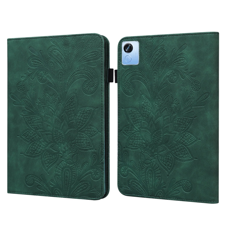 For Realme Pad X Lace Flower Embossing Pattern Leather Tablet Case